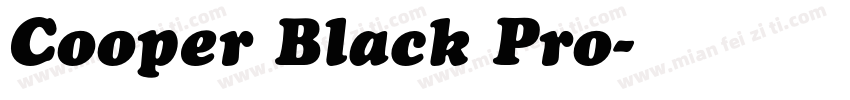Cooper Black Pro字体转换